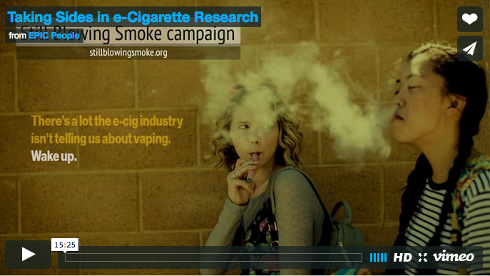 Taking Sides in E-cigarette Research