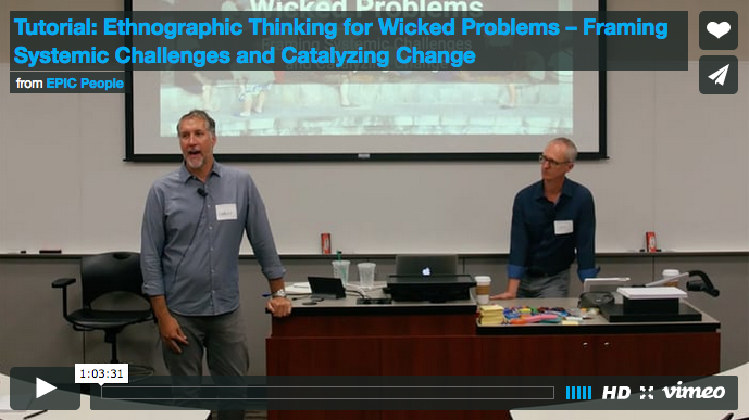 Tutorial: Ethnographic Thinking for Wicked Problems – Framing Systemic Challenges and Catalyzing Change