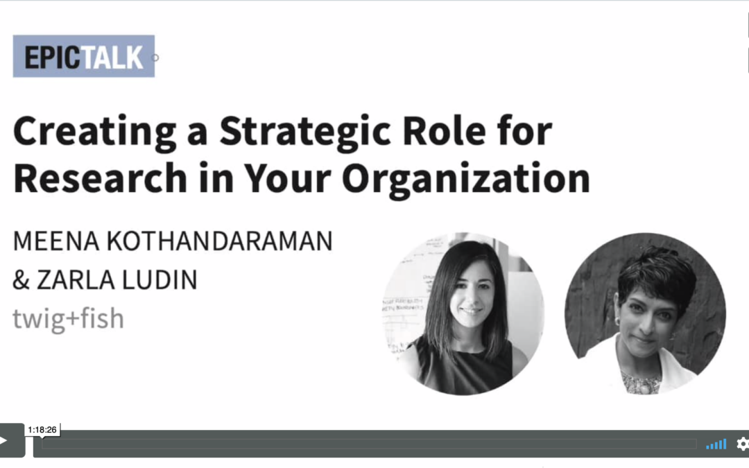Creating a Strategic Role for Research in Your Organization
