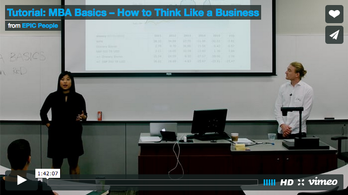 Tutorial: MBA Basics – How to Think Like a Business