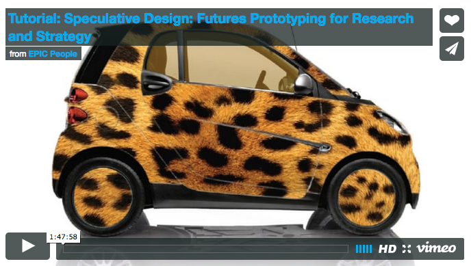 Tutorial: Speculative Design – Futures Prototyping for Research and Strategy