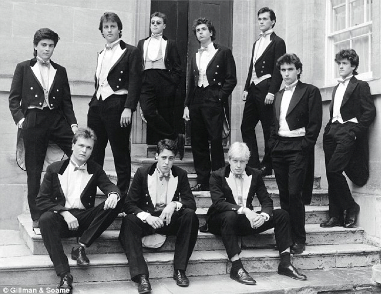 Members of the Bullingdon Society, Oxford 1987