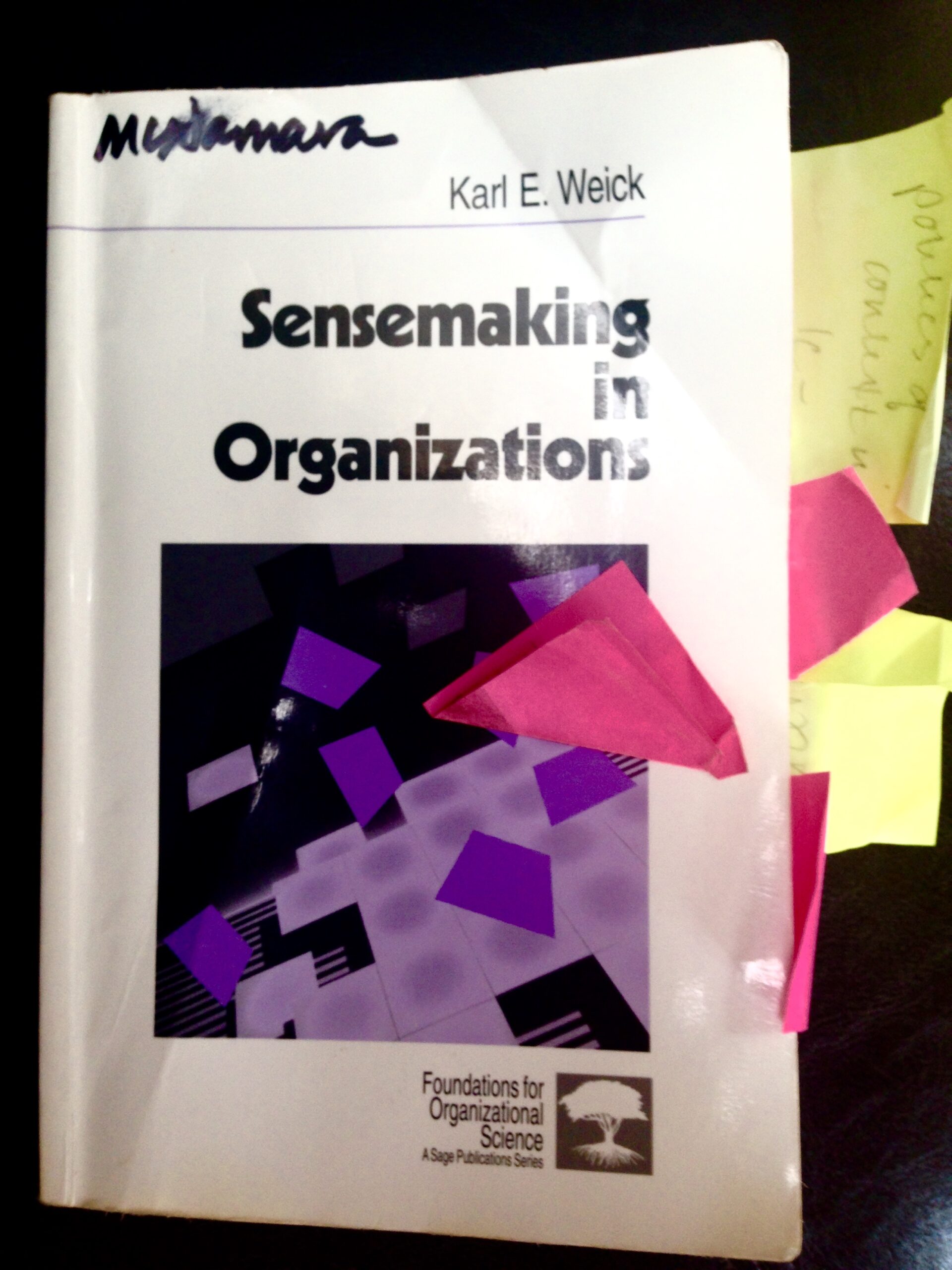 weick, sensemaking in organizations